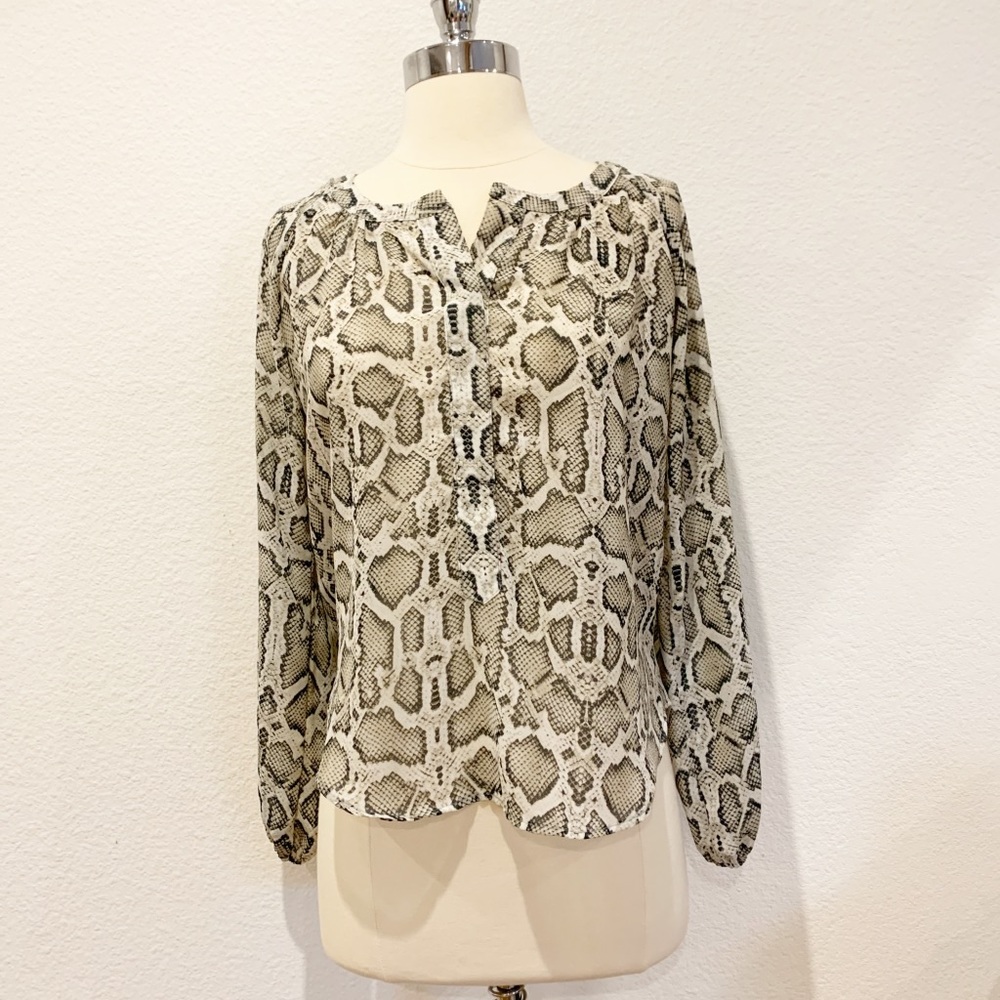 Leopard button down blouse - new with tag.